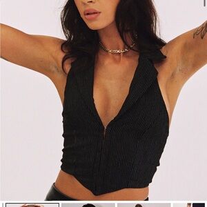 Princess Polly EVEREST VEST TOP BLACK